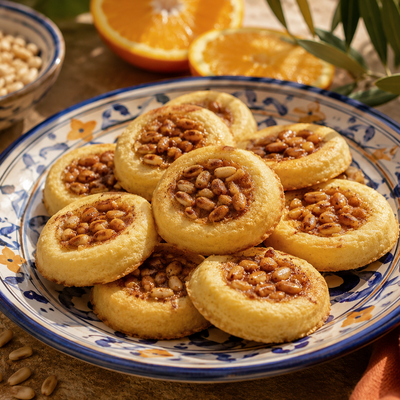 Biscuits à l'orange et aux pignons